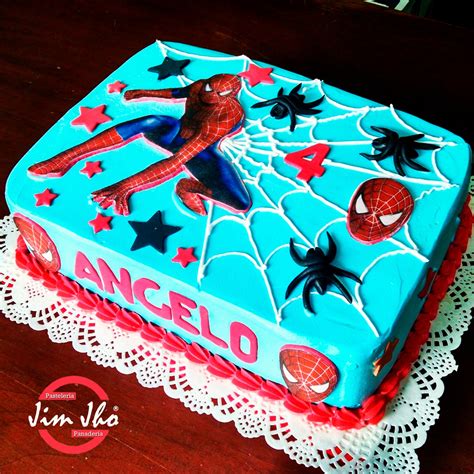 pasteles del hombre araña